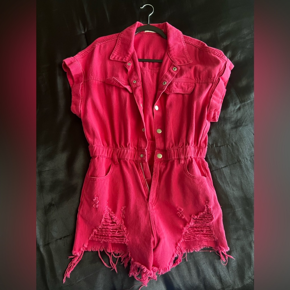 Scarlet pink romper - Jean